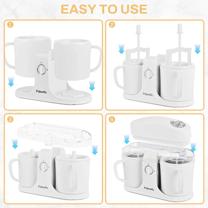 PUKOMC™ Dual-Bowl Ice Cream Maker